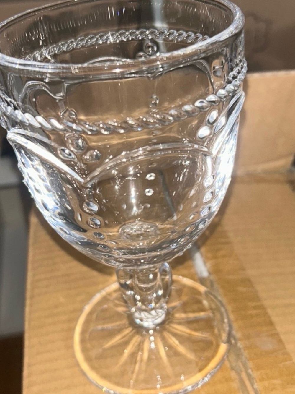NEW Princess House Marbella pedestal glasses in box - Picture 2 of 3